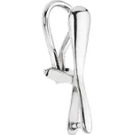 Stříbrná klipsna s rhodiem na náušnice P0168