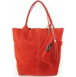 Kabelka z broušené kůže Vera Pelle W567G červená