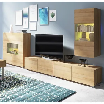 Obývací stěna Obývací stěna CALABRINI d | 300 cm | 4 díly K | dub zlatý