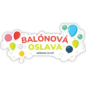 Party nádobí Personal Personalizovaná podložka pod tanier - Balónová oslava