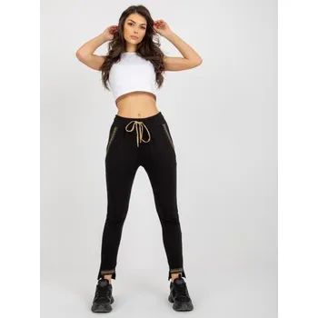 Dámské tepláky s výšivkou JOHANESA černé