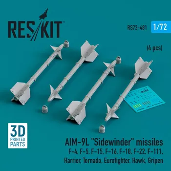 Plastikový model Reskit 1/72 AIM-9L 'Sidewinder' missiles (4 pcs.)
