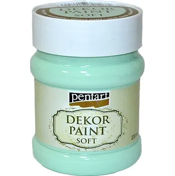 Speciální výtvarná barva Dekor Paint - křídová vintage barva 230ml - mátově zelená