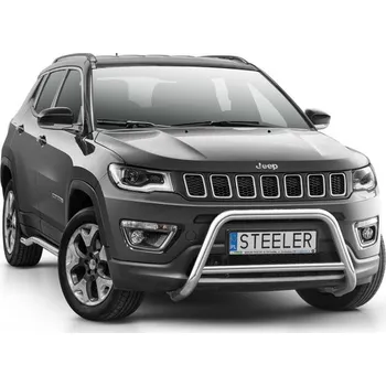 Auto-moto Přední ochranný rám nízký nerez s EC homologací, Jeep Compass, 2017-2021 (COM-R1760-03)