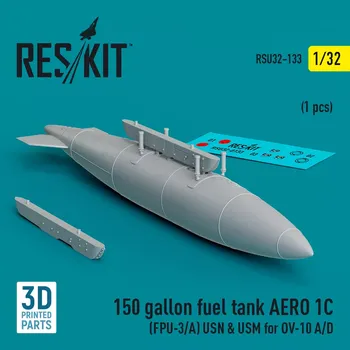 Plastikový model Reskit 1/32 150 gallon fuel tank AERO 1C USN&USM