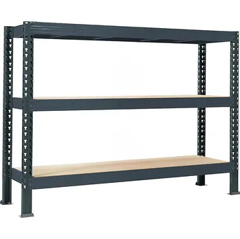 regál Nekonečný průmyslový regál Trestles RNC 1600x1600x600, nosnost 2400 kg,&nbsp;3&nbsp;police Barva: šedá