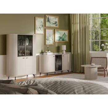 Obývací stěna Sestava nábytku do obývacího pokoje Terkiro II, Osvětlení: bez osvětlení, Barva: kašmír MIRJAN 5903211375385