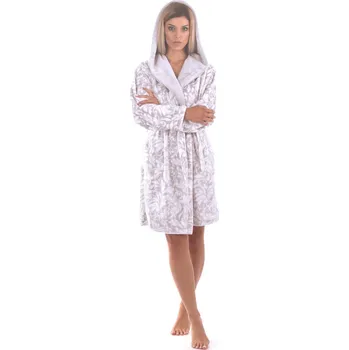 Dámský župan Dámský župan Flora s kapucí krátký 4856 dove grey - Vestis M