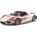 Bburago Porsche 918 Weissach bílé 1:24