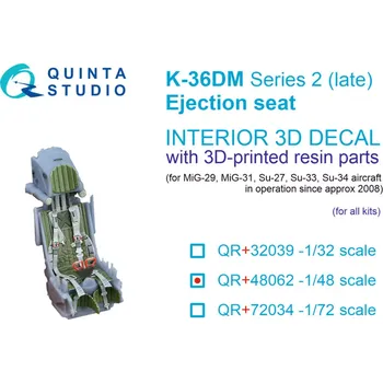 Plastikový model Quinta studio 1/48 K-36DM Series2 (late) ejection seat