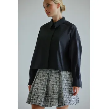 Dámská halenka Košile Tova Optica černá oversize Velikost: 36