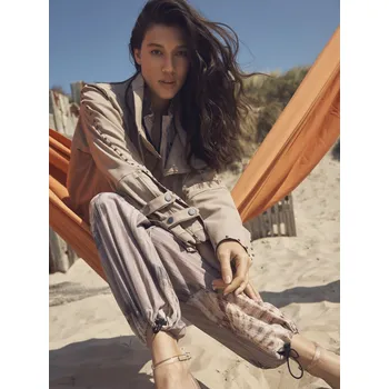 Bunda NU Denmark 7941-35 béžová s ozdobnými cvoky Velikost: 38