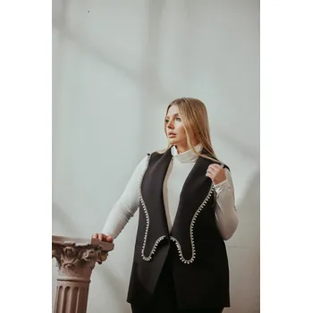 Dámské sako Vesta Tova Pearl černá prodloužená Velikost: 34