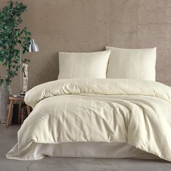 Povlečení SATÉNOVÉ OBLIEČKY EXCLUSIVE CAPITAL 200X220 CM, 2 KS 70X80 CM KRÉMOVÉ