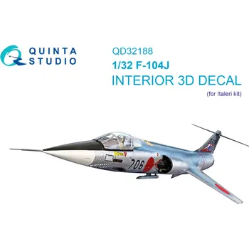 Plastikový model Quinta studio 1/32 F-104J 3D-Print.&col. Interior (ITA)