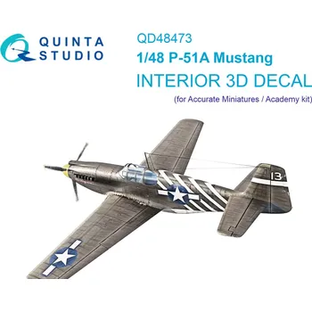 Plastikový model Quinta studio 1/48 P-51A 3D-Print.&col. Interior (ACCUR M./ACAD)