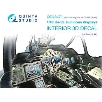 Plastikový model Quinta studio 1/48 Ka-52 luminous displays (ZVE)