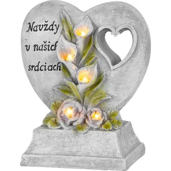 MagicHome Srdce s textem solární dekorace na hrob 16 x 8 x 15 cm Smuteční dekorace MagicHome Srdce s textem solární dekorace na hrob 16 x 8 x 15 cm