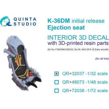 Plastikový model Quinta studio 1/32 K-36DM (initial release) ejection seat