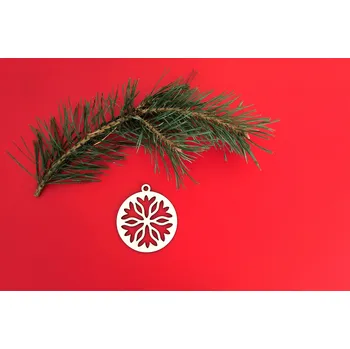 Samolepící dekorace Lepy.cz Dřevěná ozdoba na Vánoční strom Koule Velikost (šířka x výška): 7x7cm, Barevná varianta: Světle zelená