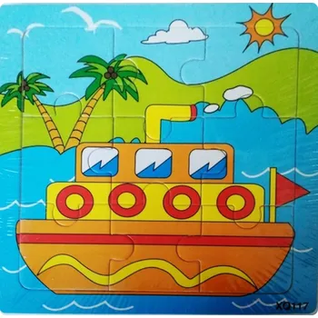 Dřevěné puzzle Loď 9 dílků