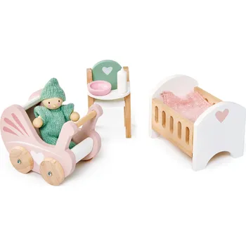 Hračka pro nejmenší Nábytek do domečku pro panenky Tender Leaf Dolls House Nursery Set
