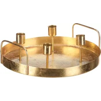 Svícen Svícen kovový UM1036 GOLD - SLEVA 3% s kodem radost25