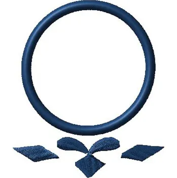 Dámská móda rámeček k výšivce monogramu Erb jednoduchý Kolečko s lístky