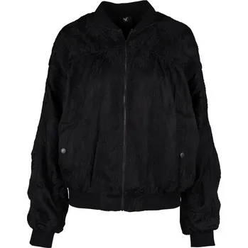 Dámský kabát Bunda Nu Denmark 7966-35 černá bomber se vzorem Velikost: 38