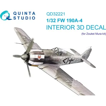 Plastikový model Quinta studio 1/32 FW 190A-4 3D-Print.&col. Interior (ZOUKEI)