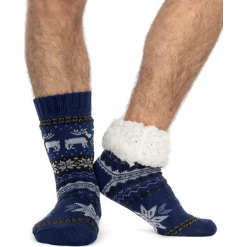 Pánské ponožky Pánské termo ponožky sobík- modré, VELIKOST 43 - 46