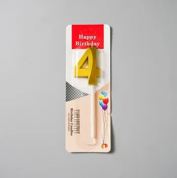 Dortová svíčka Dortisimo Svíčka zlatá číslo 4