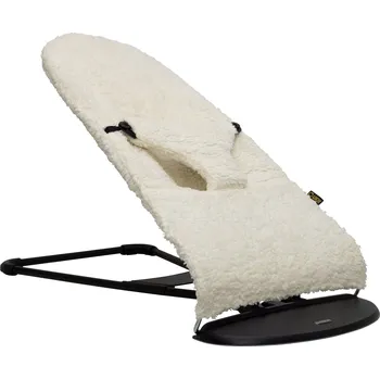 Zahradní lehátko Ochranný potah na lehátko BabyBjörn UKJE Teddy Ecru huňatý smetanově bílý