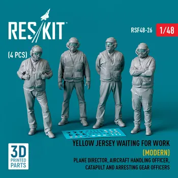 Plastikový model Reskit 1/48 Yellow jersey waiting for work Modern 4 pcs.
