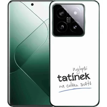 Pouzdro na mobilní telefon Gelový kryt mmCase na Xiaomi 14 Pro - nejlepší tatínek 4 bílé pozadí