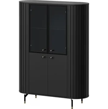 Nábytek Vitrína Terkiro 2D2W TR01, Osvětlení: bez osvětlení, Barva: černá MIRJAN 5903211375125