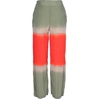 Dámské kalhoty Kalhoty Nu Denmark 7918-10 zeleno červené široké nohavice Velikost: 36