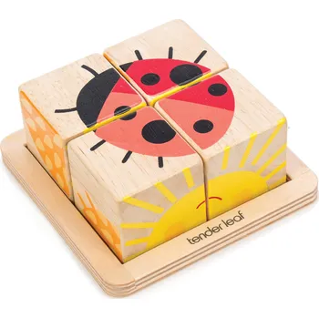 Hračka pro nejmenší Dřevěné kostky Tender Leaf Baby Blocks