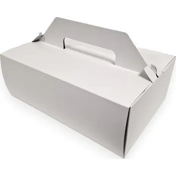 Krabice na pečivo Eobaly.cz Krabice na zákusky bílá 270x180x100mm 50 ks