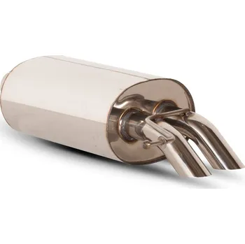 Zadní tlumič Scorpion pro Volkswagen Golf Mk4 mimo 2,3 V5 & 4WD Discrete (twin) stříbrná