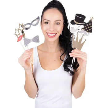 Rekvizity do fotokoutku černo-zlaté