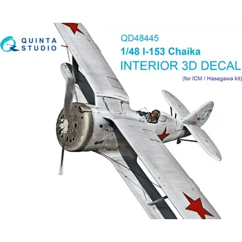 Plastikový model Quinta studio 1/48 I-153 3D-Print.&col. Interior (ICM/HAS)