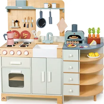 Hračka pro nejmenší Dřevěná dětská kuchyňka Tender Leaf La Fiamma Grand Kitchen