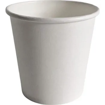 Jednorázové nádobí 1000 ks - Papírový kelímek bílý 110ml, průměr 62mm (0,08L/4oz)