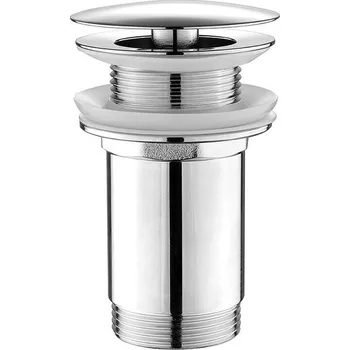 Aqualine Umyvadlová výpust 5/4“, neuzavíratelná, velká zátka, 10-50mm, chrom