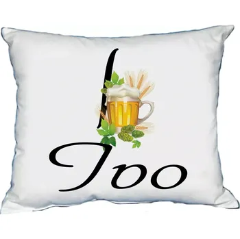 Dekorativní polštářek Polštář s pánským jménem IVO Černý (polštářek pánské jméno )