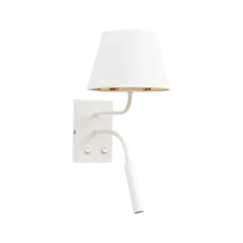 Nástěnné svítidlo Eltap Moderní nástěnná lampička Vespillo 2A, 18x26x38cm bílá/zlatá