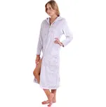 Dámský župan Siena s kapucí na zip 3656 světle šedá - Vestis M