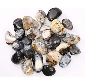 Drahý kámen Magieprirody.cz Tromlovaný kámen Opál dendritický černý XXL velikost 40 - 60 mm - Brazílie #646 Množství: 1ks