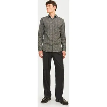 Pánská košile Jack & Jones Košile Blackpool 12260625 Šedá Slim Fit S